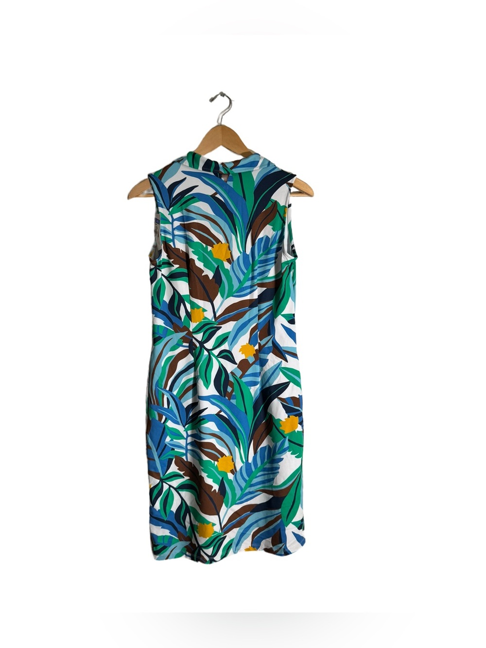 J. McLaughlin Ayla Dress White Multi Jungle Jewel Size Small Stretch Pockets NWT - Picture 4 of 6